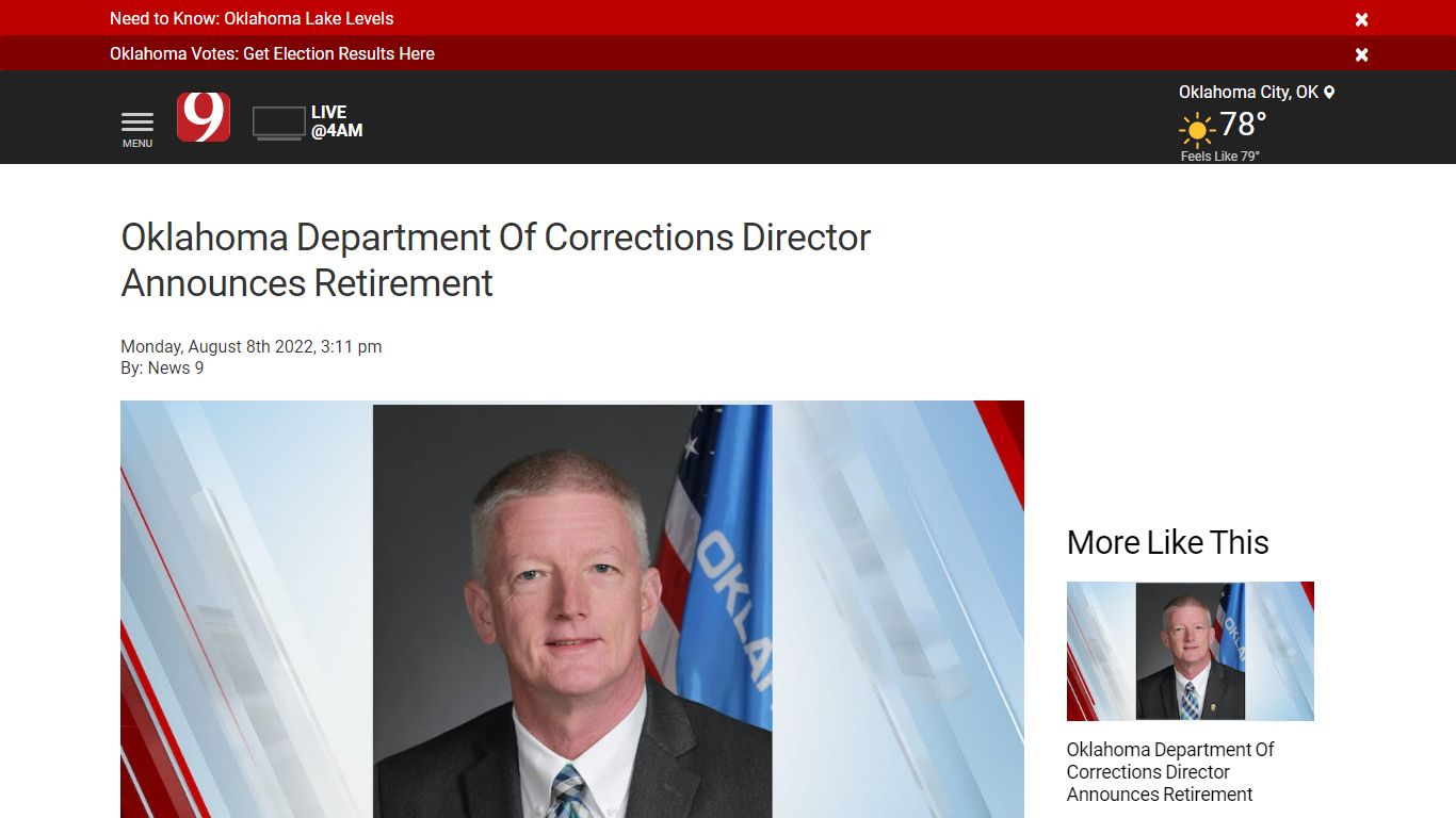 Oklahoma Department Of Corrections Director Announces Retirement